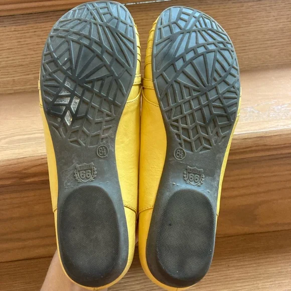 Route 66 Women Flat Slip On Yellow Round Toe Shoes - Picture 5 of 10